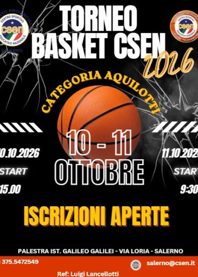 Torneo Basket aquilotti 10-11 Ottobre 2026