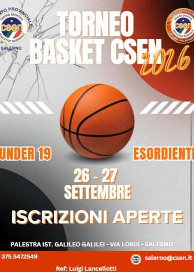 Torneo basket Under 19 26-27/Settembre/2026