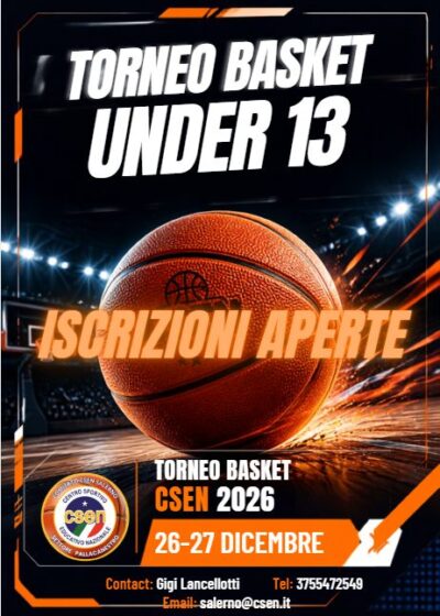 Torneo Basket Under13 26-27 Dicembre 2026