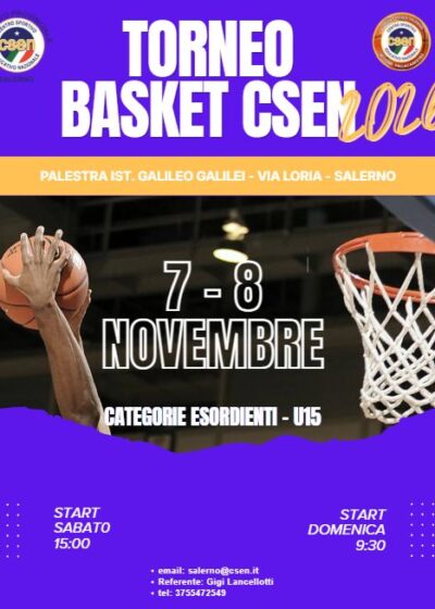 Torneo Basket Under15 7-8 Novembre 2026 2026