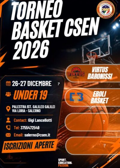 Torneo Basket Under19 26-27 Dicembre 2026